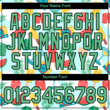 Load image into Gallery viewer, Custom White Pea Green-Black 3D Pattern Design Summer Holiday Fruit Performance T-Shirt