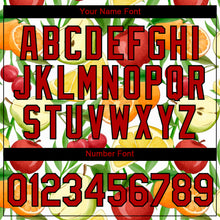 Load image into Gallery viewer, Custom White Red-Black 3D Pattern Design Summer Holiday Fruit Performance T-Shirt