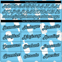 Laden Sie das Bild in den Galerie-Viewer, Custom Sky Blue Black-White 3D Pattern Design Summer Holiday Ice Cream Performance T-Shirt