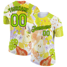 Load image into Gallery viewer, Custom White Neon Green-Black 3D Pattern Design Summer Holiday Fruit Performance T-Shirt