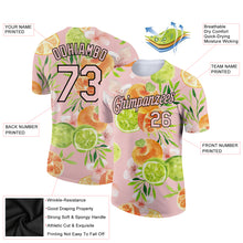 Load image into Gallery viewer, Custom Light Pink Black 3D Pattern Design Summer Holiday Fruit Performance T-Shirt