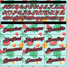Load image into Gallery viewer, Custom Green Medium Pink-Black 3D Pattern Design Summer Holiday Fruit And Ice Cream Performance T-Shirt