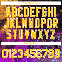 Load image into Gallery viewer, Custom Black Yellow-Purple 3D Pattern Design Holi Festival Color Powder Performance T-Shirt