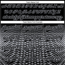 Charger l'image dans la galerie, Custom Black Gray 3D Pattern Design Gradient Lines Authentic Baseball Jersey