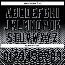 Charger l'image dans la galerie, Custom Black Gray 3D Pattern Design Gradient Lines Authentic Baseball Jersey