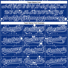Load image into Gallery viewer, Custom Royal Red-White 3D Pattern Design Geometric Halftone Dots Authentic Baseball Jersey