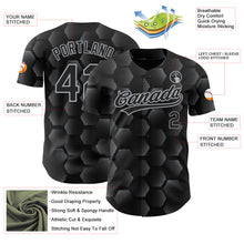 Charger l'image dans la galerie, Custom Black Gray 3D Pattern Design Halftone Geometric Shapes Authentic Baseball Jersey