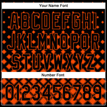 Load image into Gallery viewer, Custom Black Orange 3D Pattern Design Geometric Shapes Authentic Baseball Jersey