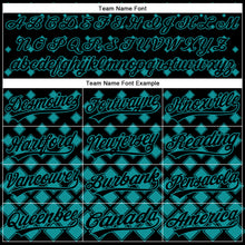 Загрузить изображение в средство просмотра галереи, Custom Black Teal 3D Pattern Design Geometric Shapes Authentic Baseball Jersey