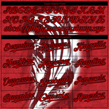 Laden Sie das Bild in den Galerie-Viewer, Custom Red Black 3D Pattern Design Religion Jesus Christc Authentic Baseball Jersey