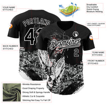 Load image into Gallery viewer, Custom Black White 3D Pattern Design Religion Jesus Christ Authentic Baseball Jersey