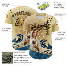 Charger l'image dans la galerie, Custom Old Gold Black 3D Pattern Design Religion Virgin Mary Authentic Baseball Jersey