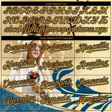 Charger l'image dans la galerie, Custom Old Gold Black 3D Pattern Design Religion Virgin Mary Authentic Baseball Jersey