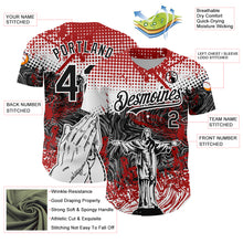 Charger l'image dans la galerie, Custom Red Black-White 3D Pattern Design Religion Jesus Christ Authentic Baseball Jersey