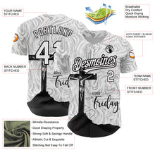 Загрузить изображение в средство просмотра галереи, Custom White Black 3D Pattern Design Religion Cross Jesus Christ Good Friday Authentic Baseball Jersey