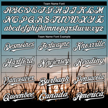 Загрузить изображение в средство просмотра галереи, Custom Teal White-Black 3D Pattern Design Religion Cross Jesus Christ Good Friday Authentic Baseball Jersey