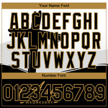 Load image into Gallery viewer, Custom White Black-Old Gold 3D Pattern Design Religion Cross Jesus Christ Ash Wednesday Authentic Baseball Jersey