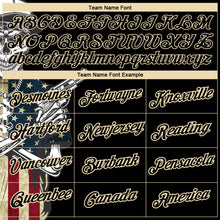 Загрузить изображение в средство просмотра галереи, Custom Black City Cream 3D Skull Killer With American Flag Performance T-Shirt