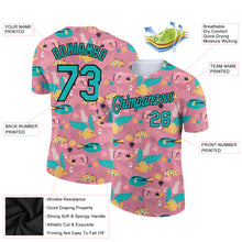 Load image into Gallery viewer, Custom Pink Aqua-Black 3D Pattern Design Summer Holiday Fish Performance T-Shirt