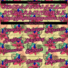 Загрузить изображение в средство просмотра галереи, Custom City Cream Pink-Black 3D Pattern Design Tropical Hawaii Colibri And Flower Performance T-Shirt