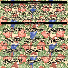 Загрузить изображение в средство просмотра галереи, Custom City Cream Black 3D Pattern Design Tropical Hawaii Bird And Leaves Performance T-Shirt