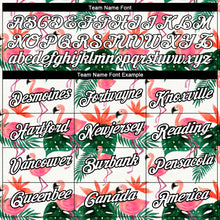 Загрузить изображение в средство просмотра галереи, Custom White Black 3D Pattern Design Tropical Hawaii Flamingo Performance T-Shirt