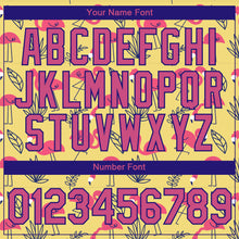 Загрузить изображение в средство просмотра галереи, Custom Yellow Pink-Dark Purple 3D Pattern Design Tropical Hawaii Flamingo Performance T-Shirt