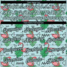 Загрузить изображение в средство просмотра галереи, Custom Light Blue Black 3D Pattern Design Tropical Hawaii Flamingo Performance T-Shirt