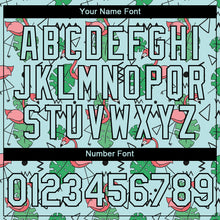 Загрузить изображение в средство просмотра галереи, Custom Light Blue Black 3D Pattern Design Tropical Hawaii Flamingo Performance T-Shirt