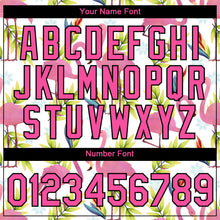 Загрузить изображение в средство просмотра галереи, Custom White Pink-Black 3D Pattern Design Tropical Hawaii Flamingo Performance T-Shirt