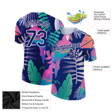 Загрузить изображение в средство просмотра галереи, Custom Navy White 3D Pattern Design Tropical Hawaii Bird Performance T-Shirt