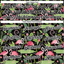 Загрузить изображение в средство просмотра галереи, Custom Black White 3D Pattern Design Tropical Hawaii Flamingo Performance T-Shirt