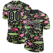 Загрузить изображение в средство просмотра галереи, Custom Black White 3D Pattern Design Tropical Hawaii Flamingo Performance T-Shirt