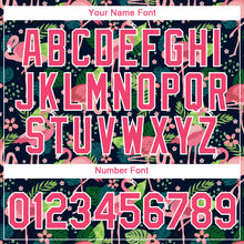 Загрузить изображение в средство просмотра галереи, Custom Navy Neon Pink-White 3D Pattern Design Tropical Hawaii Flamingo Performance T-Shirt