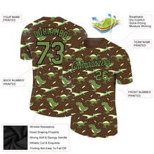 Laden Sie das Bild in den Galerie-Viewer, Custom Olive Neon Green-Black 3D Pattern Design Dinosaur Performance T-Shirt