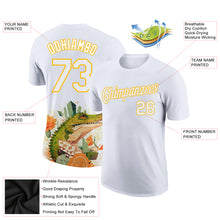 Load image into Gallery viewer, Custom White Gold 3D Pattern Design Crocodile Performance T-Shirt