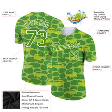 Загрузить изображение в средство просмотра галереи, Custom Aurora Green White 3D Pattern Design Crocodile Performance T-Shirt