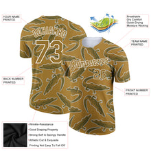 Charger l'image dans la galerie, Custom Old Gold White 3D Pattern Design Crocodile Performance T-Shirt