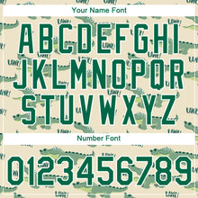 Laden Sie das Bild in den Galerie-Viewer, Custom Cream Kelly Green-White 3D Pattern Design Crocodile Performance T-Shirt