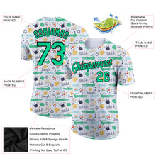 Load image into Gallery viewer, Custom White Kelly Green-Black 3D Pattern Design Crocodile Performance T-Shirt