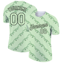 Charger l'image dans la galerie, Custom Pea Green Black 3D Pattern Design Dinosaur Performance T-Shirt