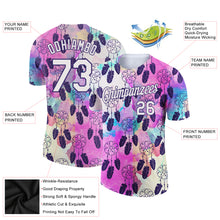 Load image into Gallery viewer, Custom White Purple 3D Pattern Design Feather And Dreamcatcher Performance T-Shirt
