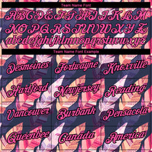 Загрузить изображение в средство просмотра галереи, Custom Black Pink 3D Pattern Design Tropical Palm Leaf Performance T-Shirt