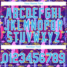 Load image into Gallery viewer, Custom Royal Sky Blue-White 3D Pattern Design Sea Coral Performance T-Shirt