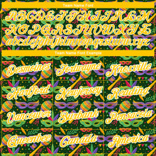 Load image into Gallery viewer, Custom Kelly Green Yellow-White 3D Pattern Design Holiday Party Mask Performance T-Shirt