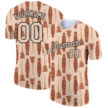 Load image into Gallery viewer, Custom Light Pink Black 3D Pattern Design Boho Style Performance T-Shirt