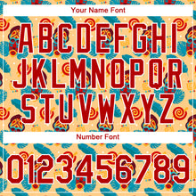 Загрузить изображение в средство просмотра галереи, Custom Yellow Red-White 3D Pattern Design Tropical Palm Leaf Performance T-Shirt