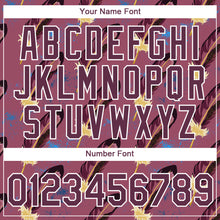 Загрузить изображение в средство просмотра галереи, Custom Burgundy White 3D Pattern Design Feather Performance T-Shirt