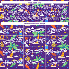 Charger l'image dans la galerie, Custom Purple White 3D Pattern Design Hawaii Summer Holiday Performance T-Shirt