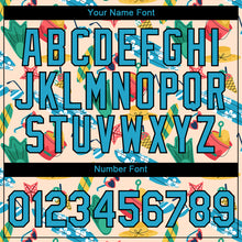 Laden Sie das Bild in den Galerie-Viewer, Custom City Cream Panther Blue-Black 3D Pattern Design Hawaii Summer Holiday Performance T-Shirt